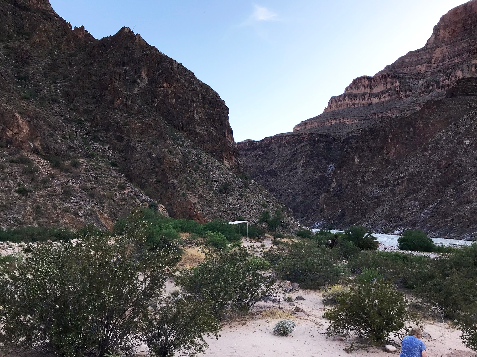 Colorado River shoreline at the Grand Canyon Basin
