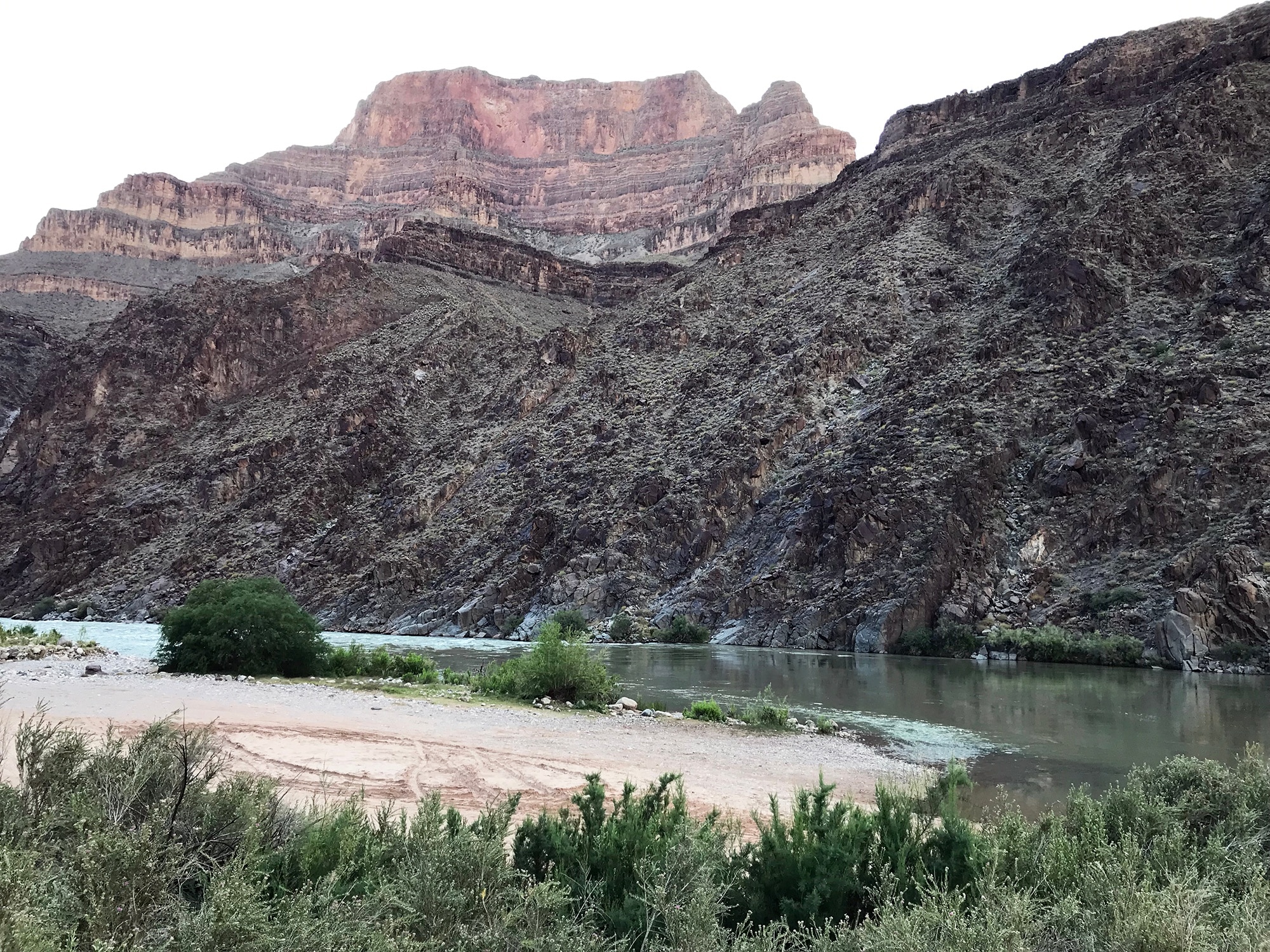River flowing through the Grand Canyon basin