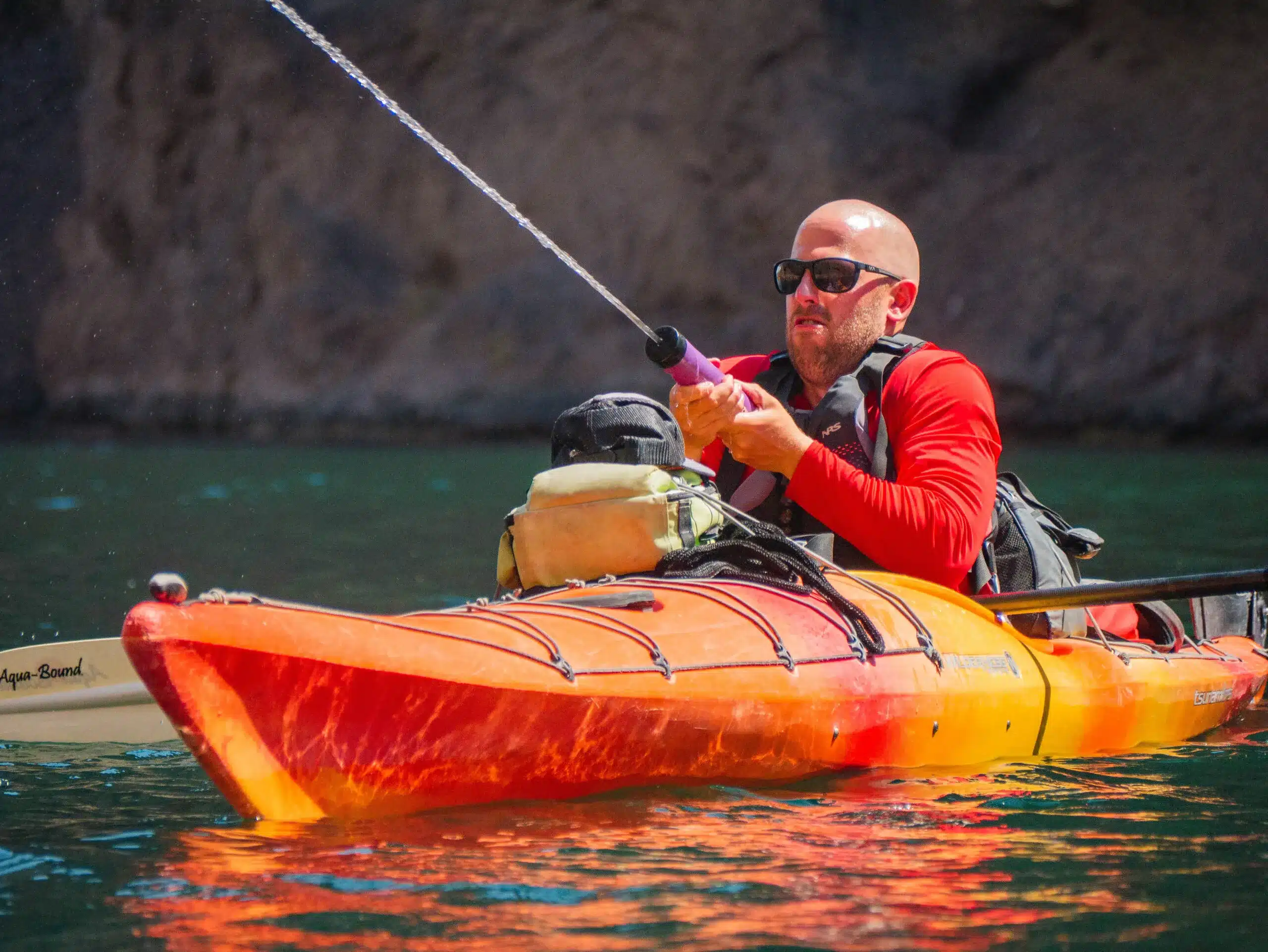 Scenic Colorado River canyon walls on the kayak tour