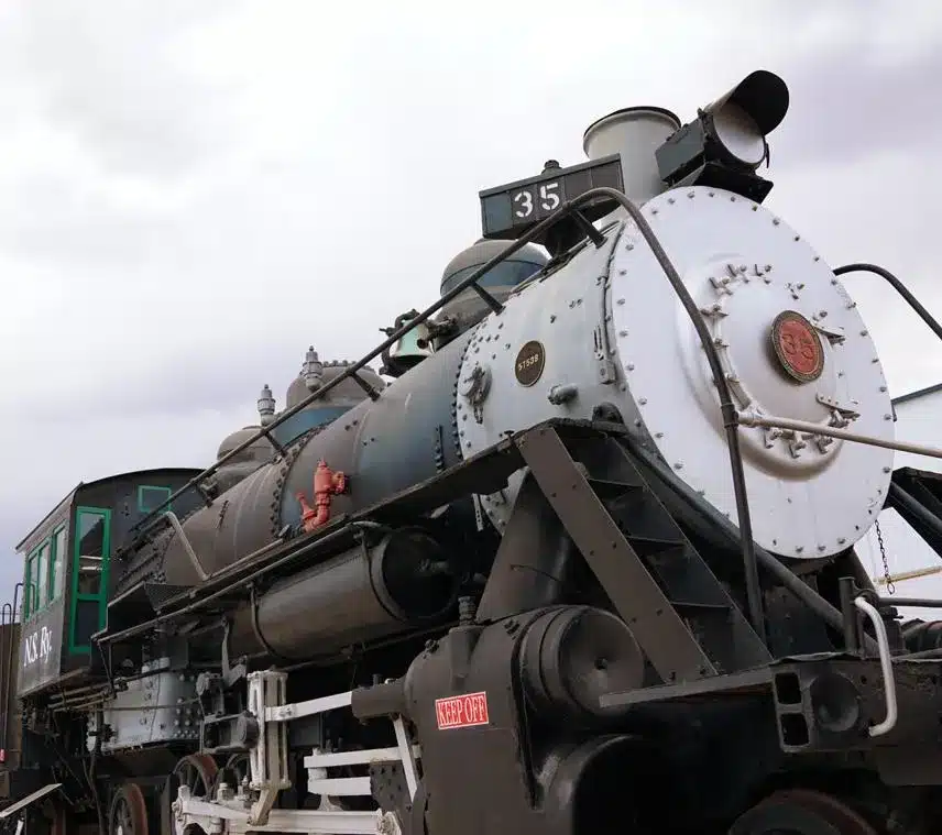 Historic locomotives at the Railroad Museum Boulder City