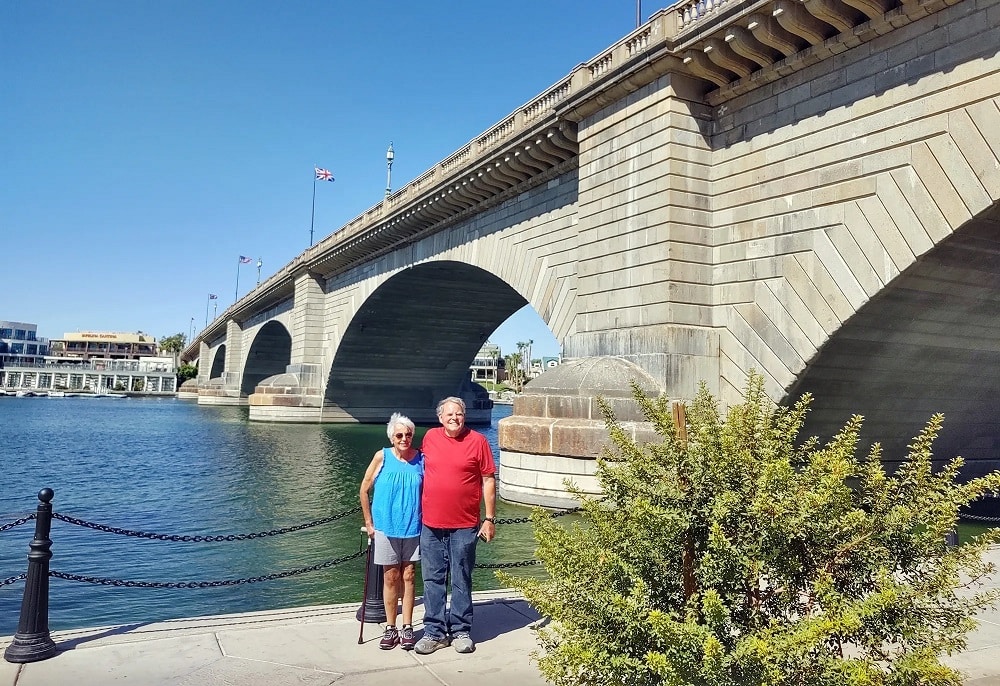 The historic London Bridge over Lake Havasu