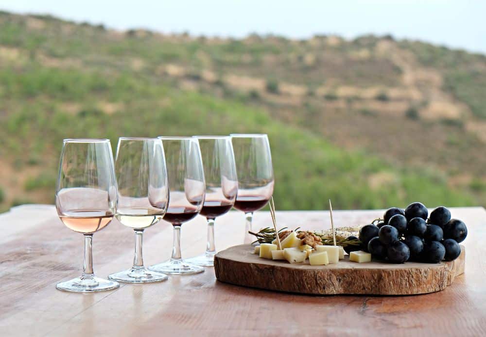 Wine tasting at a northern Arizona vineyard