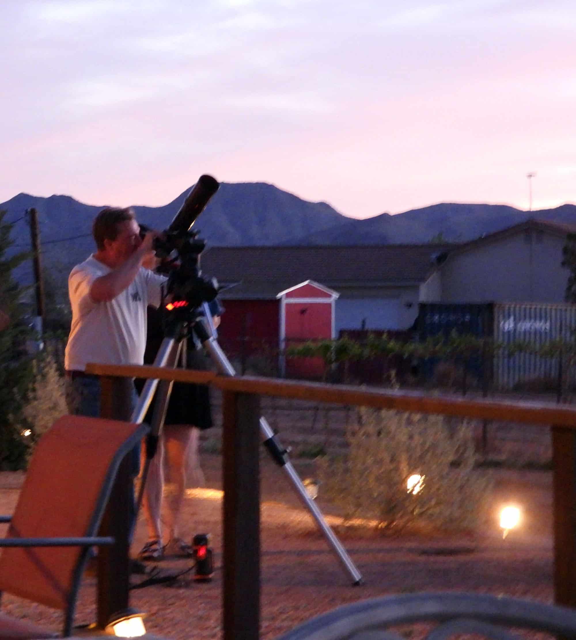 Wine and stargazing evening tour experience