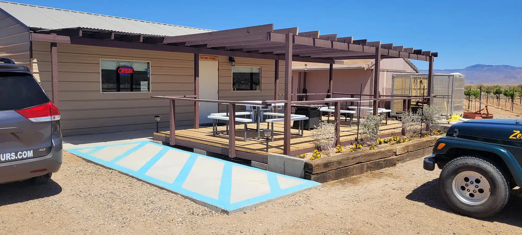 Wine tasting at an Arizona desert vineyard